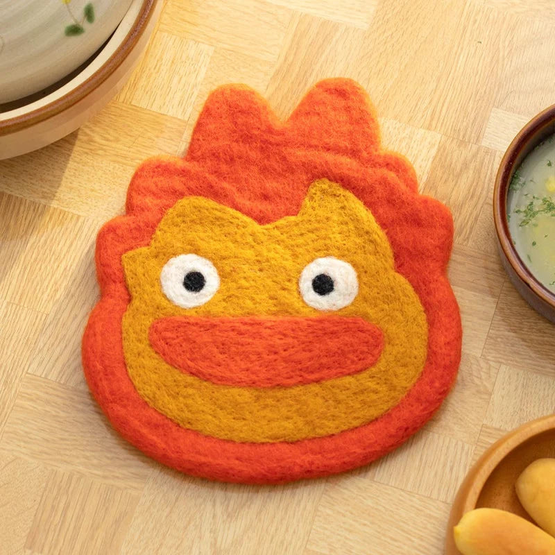 HOWL'S MOVING CASTLE - Calcifer - Handmade Table Mat 1.2x18x22cm
