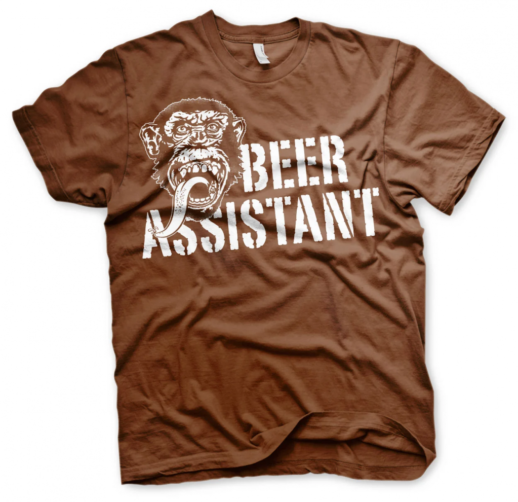 GAS MONKEY - T-Shirt Beer Assistant - Brown (10 Years)