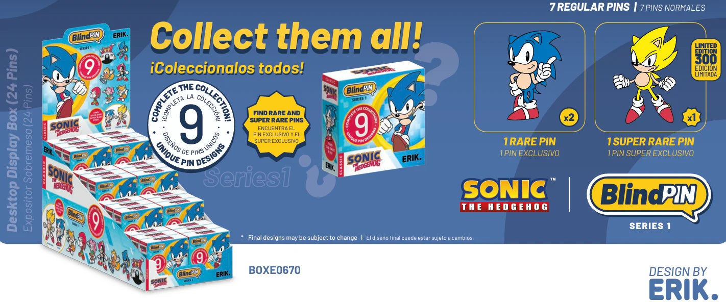 SONIC - Series 1 - Display 24 Mystery Pin's