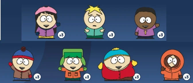SOUTH PARK - Series 1 - Display 24 Mystery Pin's