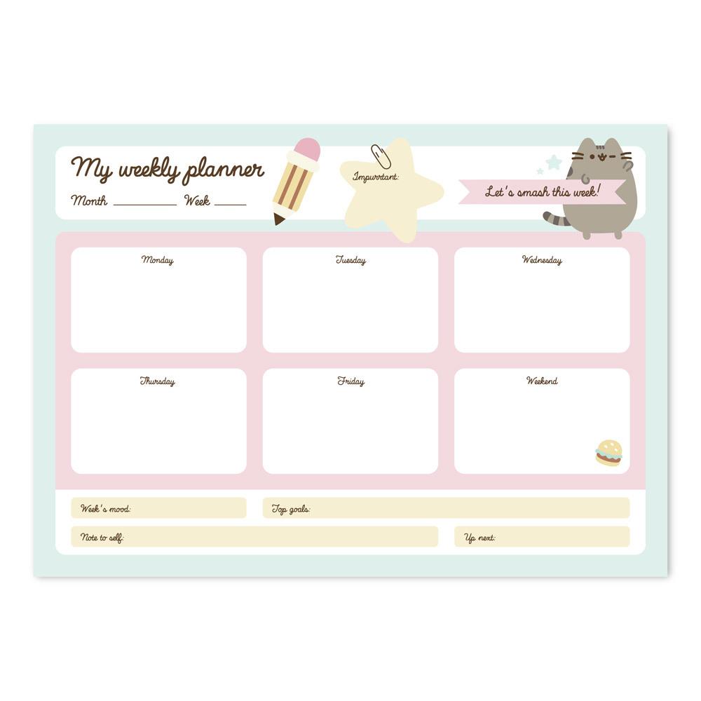 PUSHEEN - Foodie - Weekly Planner - A4 Bloc Note