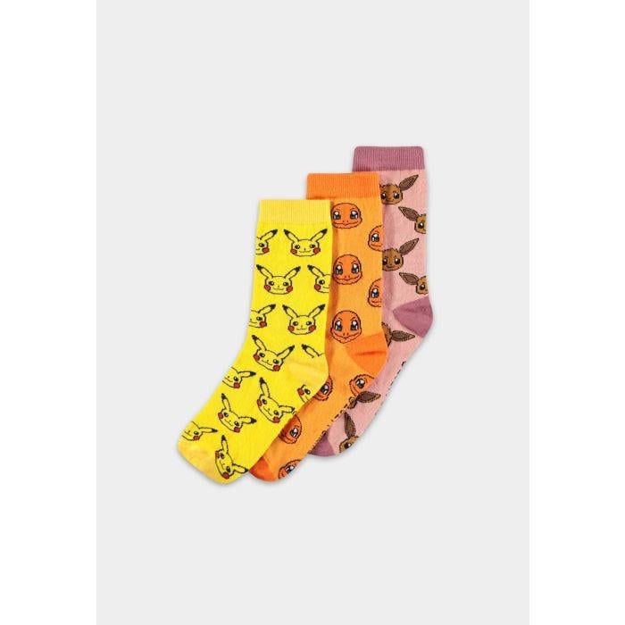 POKEMON - Crew - Crew Socks 3 Pack (T43-46)