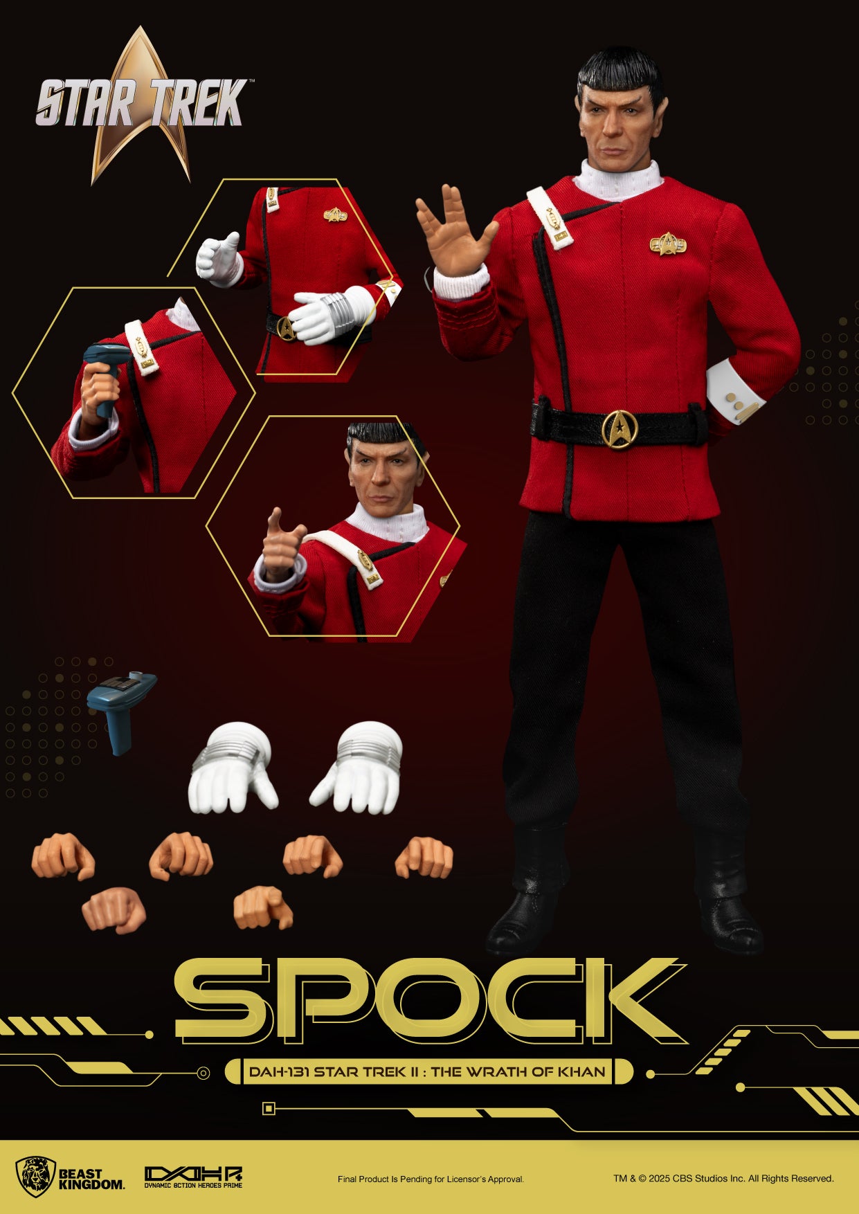 STAR TREK THE WRATH OF KHAN - Spock - Figure 20.5cm