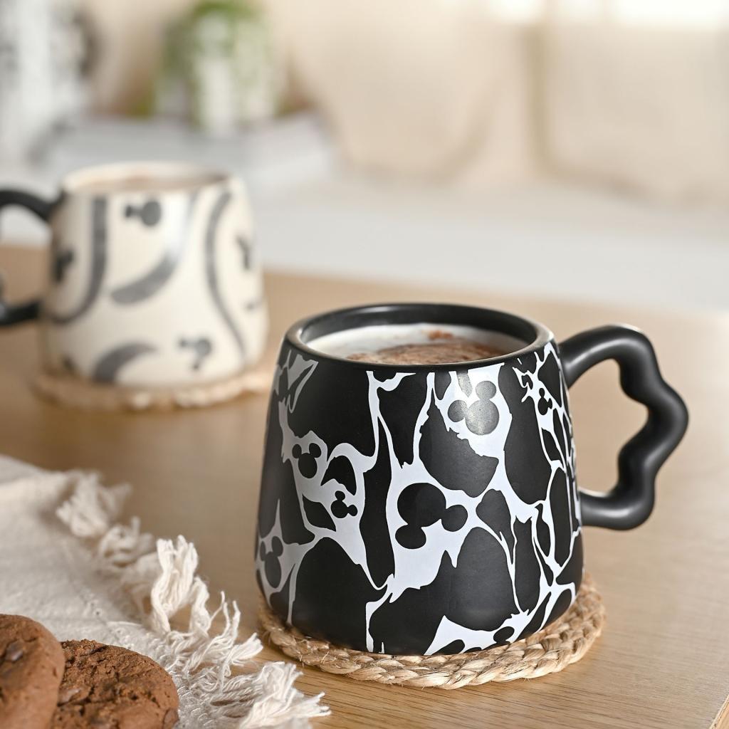 MICKEY - Shapes - Black&White - Crackled Effect - 3D Mug