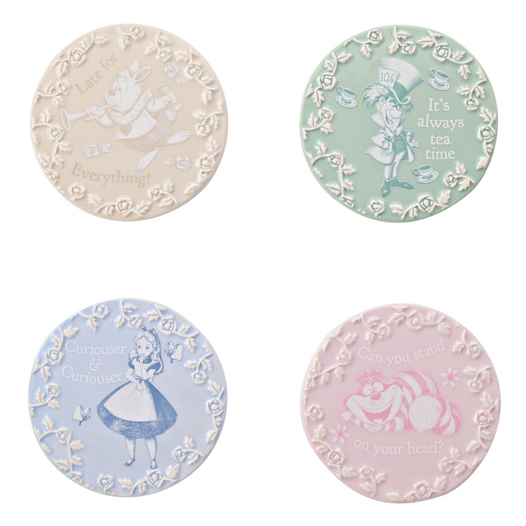 ALICE IN WONDERLAND - Set of 4 Ceramic Coasters