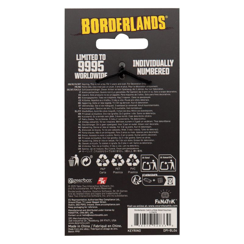 BORDERLANDS - Catch-A-Ride - Limited Edition Keyring