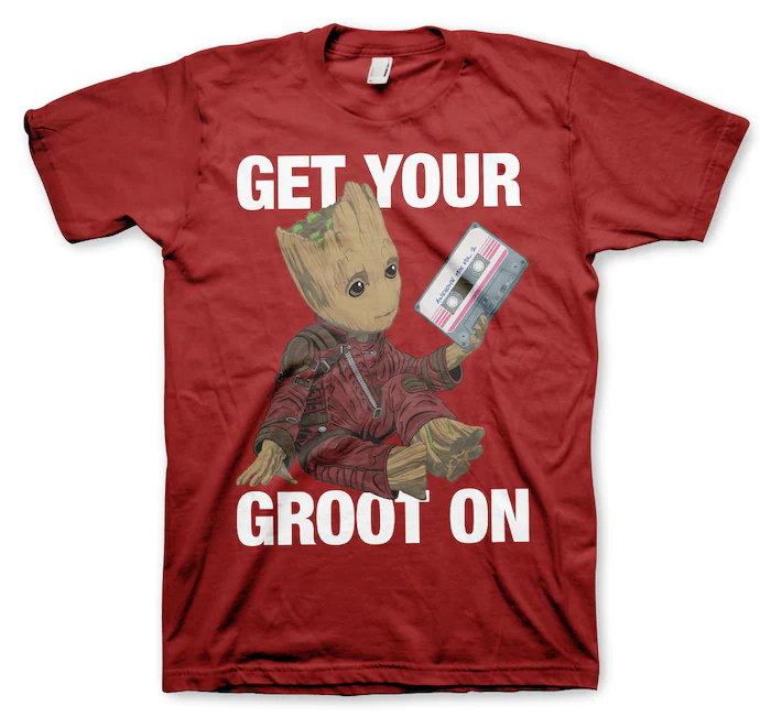 GUARDIANS OF THE GALAXY - T-Shirt Get Your Groot On - Tango Red (M)