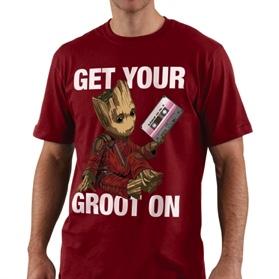 GUARDIANS OF THE GALAXY - T-Shirt Get Your Groot On - Tango Red (L)