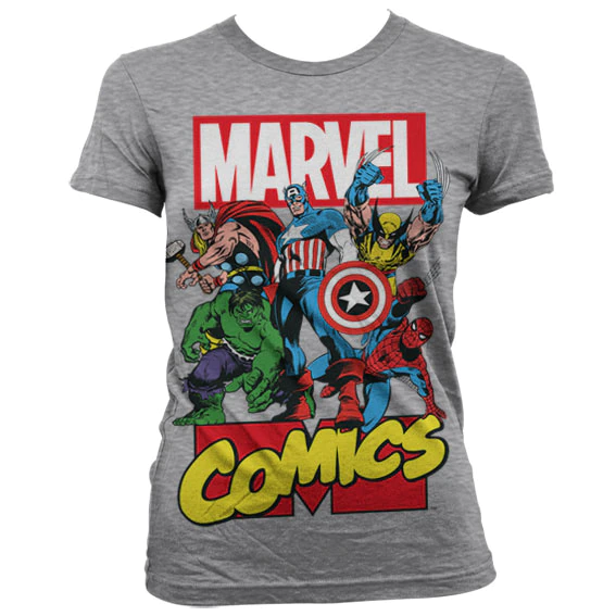 MARVEL - T-Shirt Comics Heroe GIRL - Grey (XXL)