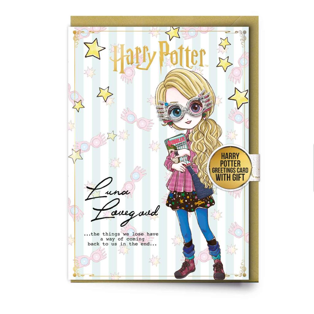 HARRY POTTER - Luna Lovegood - Greeting card with Pin