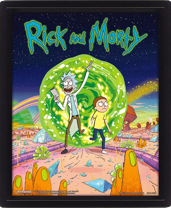 RICK AND MORTY - 3D Lenticular Poster 26X20 - Portal