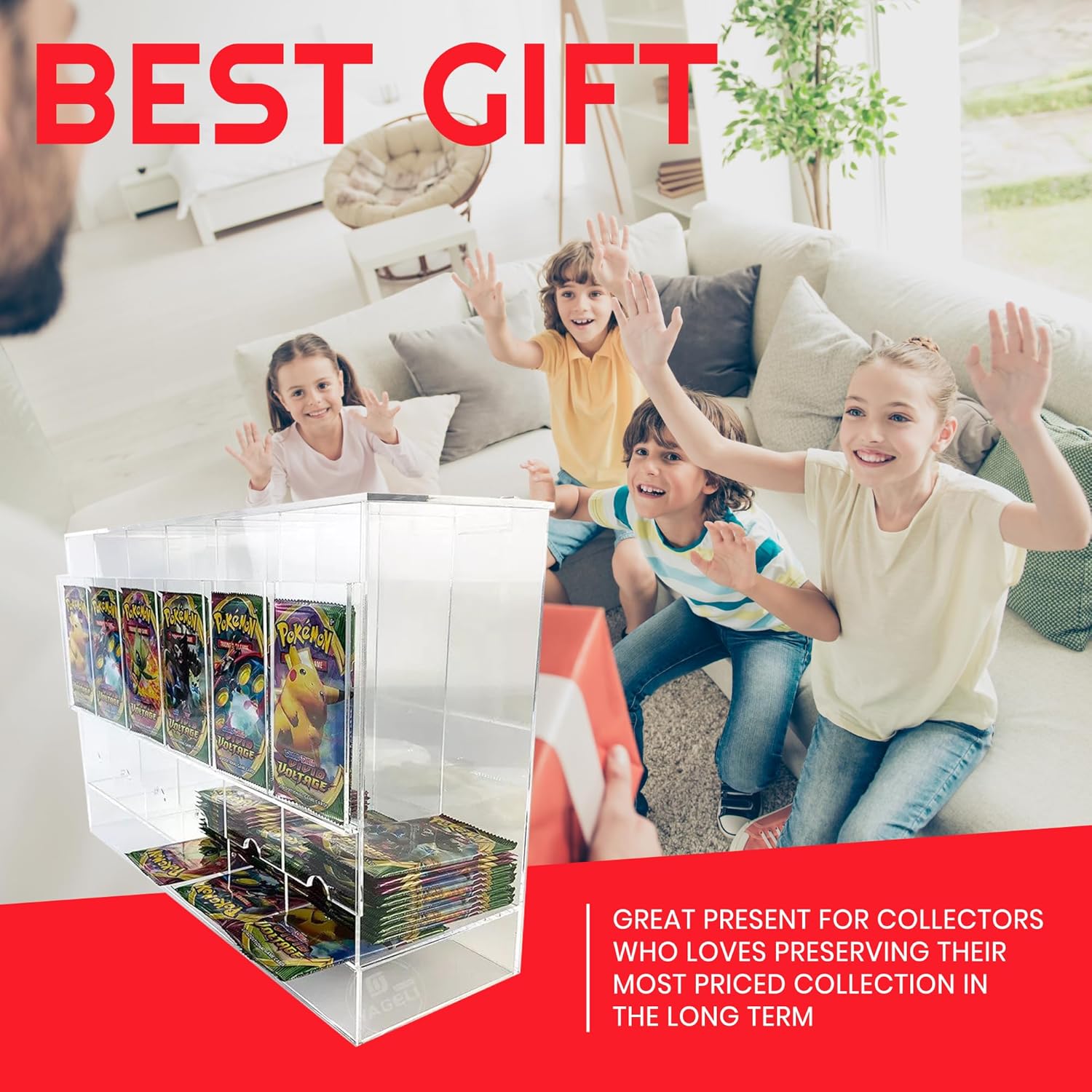 EVORETRO - PREMIUM 6-Slot Acrylic Card Pack Dispenser