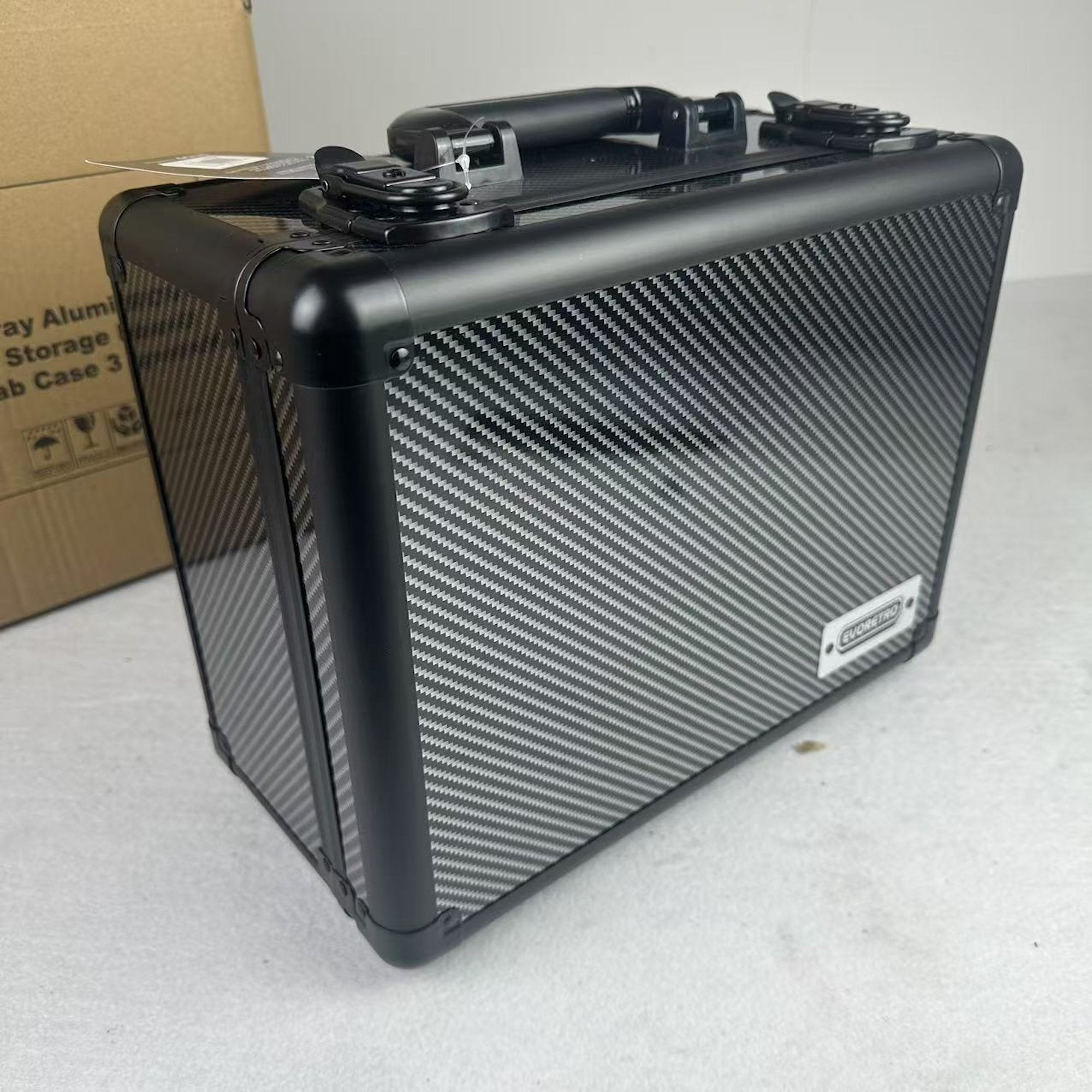 EVORETRO -  Graded Card Storage Box Carbon effect for 90 Cards