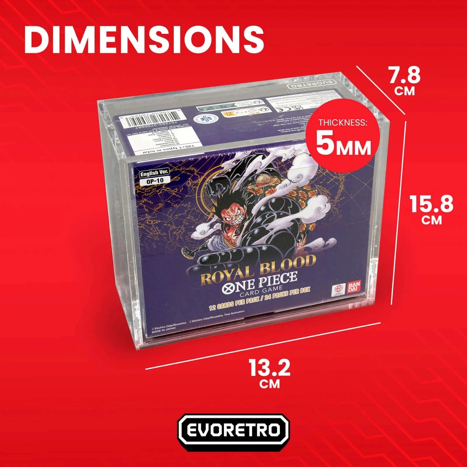 EVORETRO - Acrylique Magnetic Protector For Display One Piece 1pc