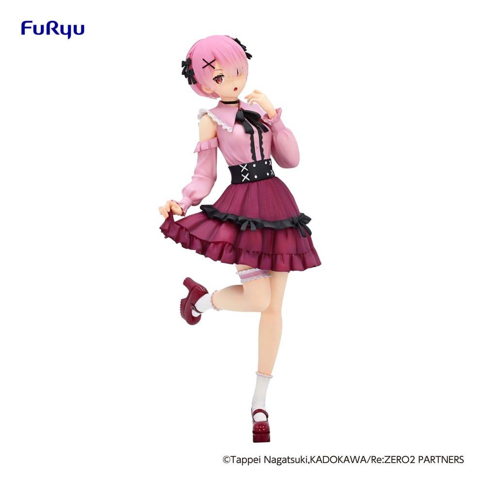 RE ZERO - Ram "Girly Outfit  Pink" - Statue Trio-Try-It 21cm