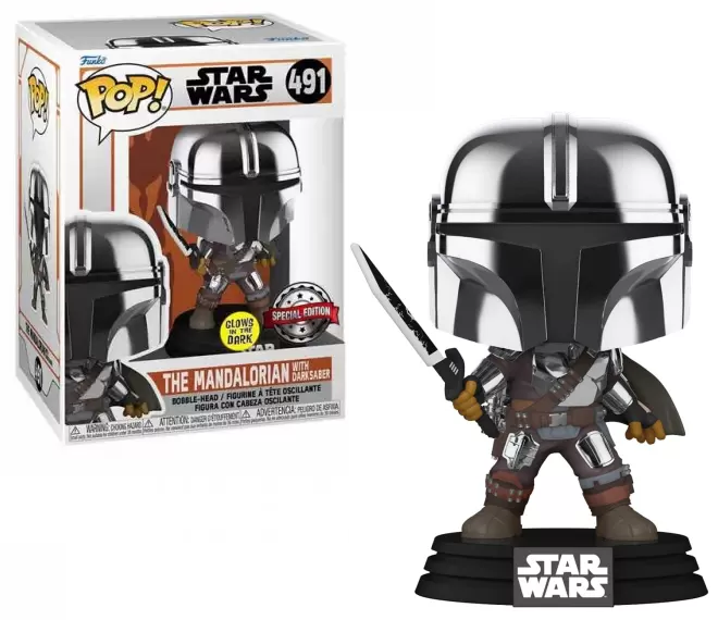 THE MANDALORIAN - POP Star Wars N° 491 - Mandalorian avec Darksaber