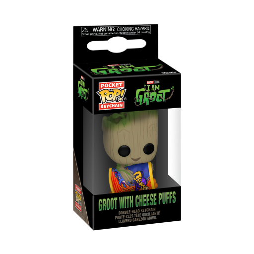 I AM GROOT - Pocket Pop Keychains - Groot with Cheese Puffs