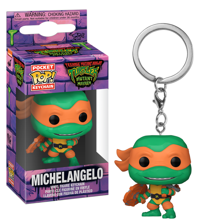 TEENAGE MUTANT NINJA TURTLES MAYHEM-Pocket Pop Keychains -Michelangelo