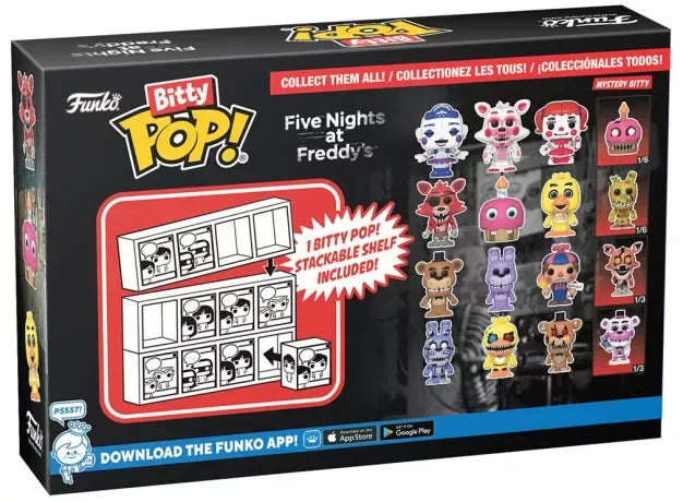 FIVE NIGHTS AT FREDDY'S - Bitty Pop 4 Pack 2.5cm - Foxy