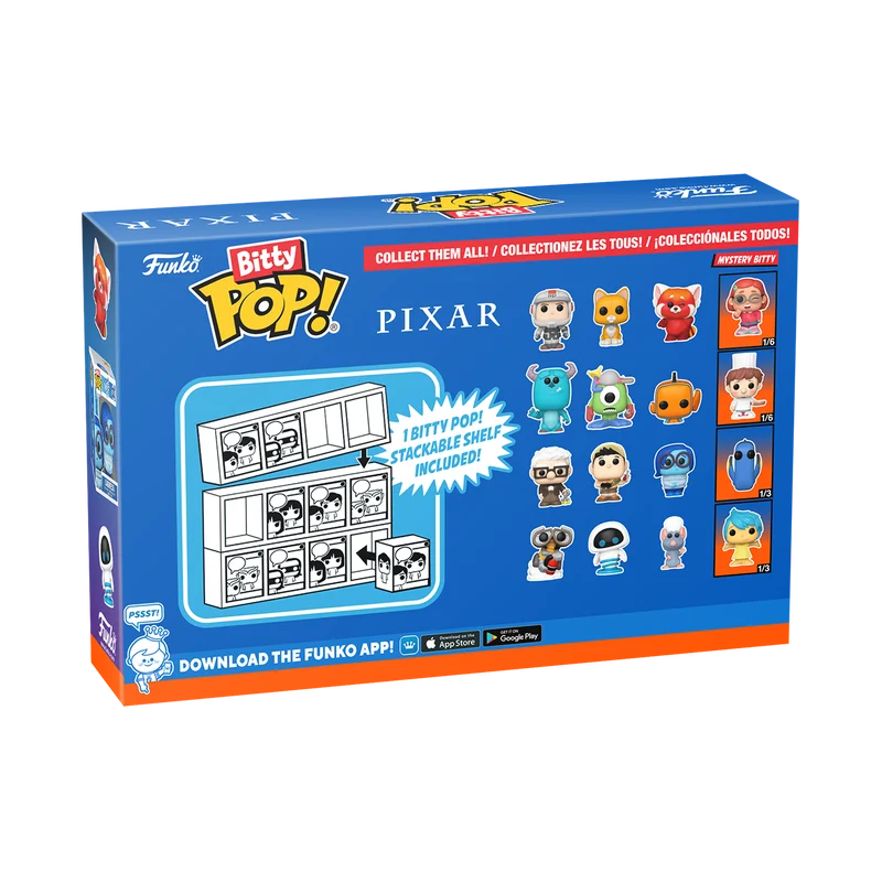 PIXAR - Bitty Pop 4 Pack 2.5cm - Monsters Inc.
