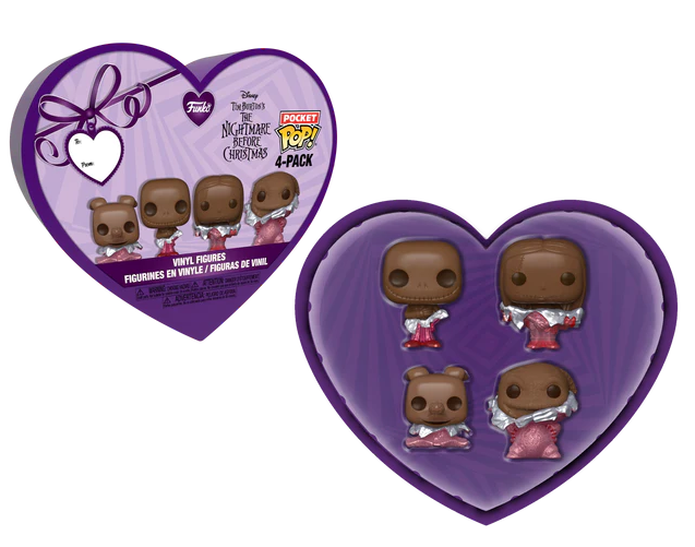 NBX - Pocket Pop Keychains 4 Pack- Valentine (Chocolate Look)