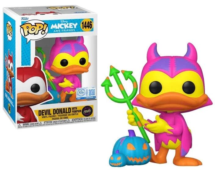DISNEY - POP N° 1446 - Devil Donald with Chase (Black Light)