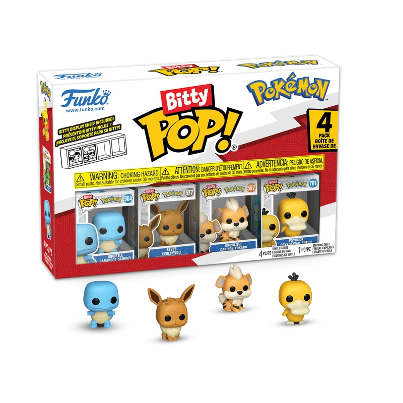 POKEMON - Bitty Pop 4 Pack 2.5cm - Squirtle