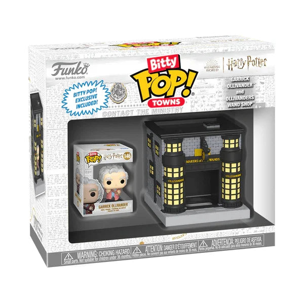 HARRY POTTER - Bitty Pop Town - Garrick Ollivander et Ollivanders wand