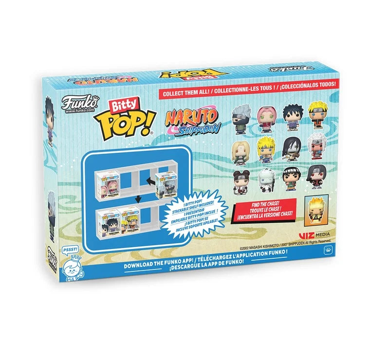 NARUTO SHIPPUDEN - Bitty Pop 4 Pack 2.5cm - Team 7 with Chase