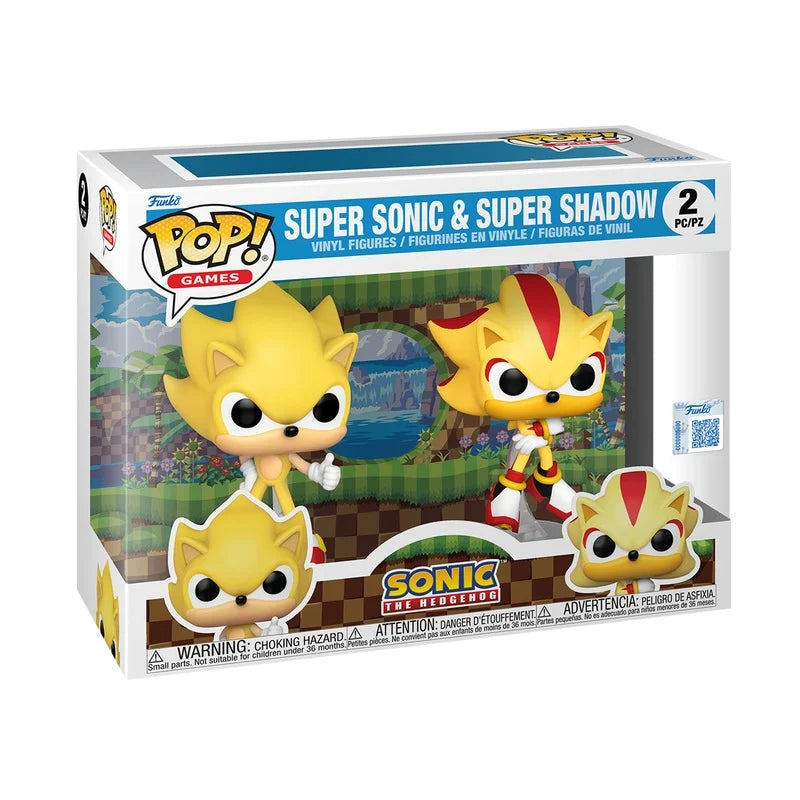 SONIC - POP Games - 2 Pack Super Sonic & Shadow (Flocked)