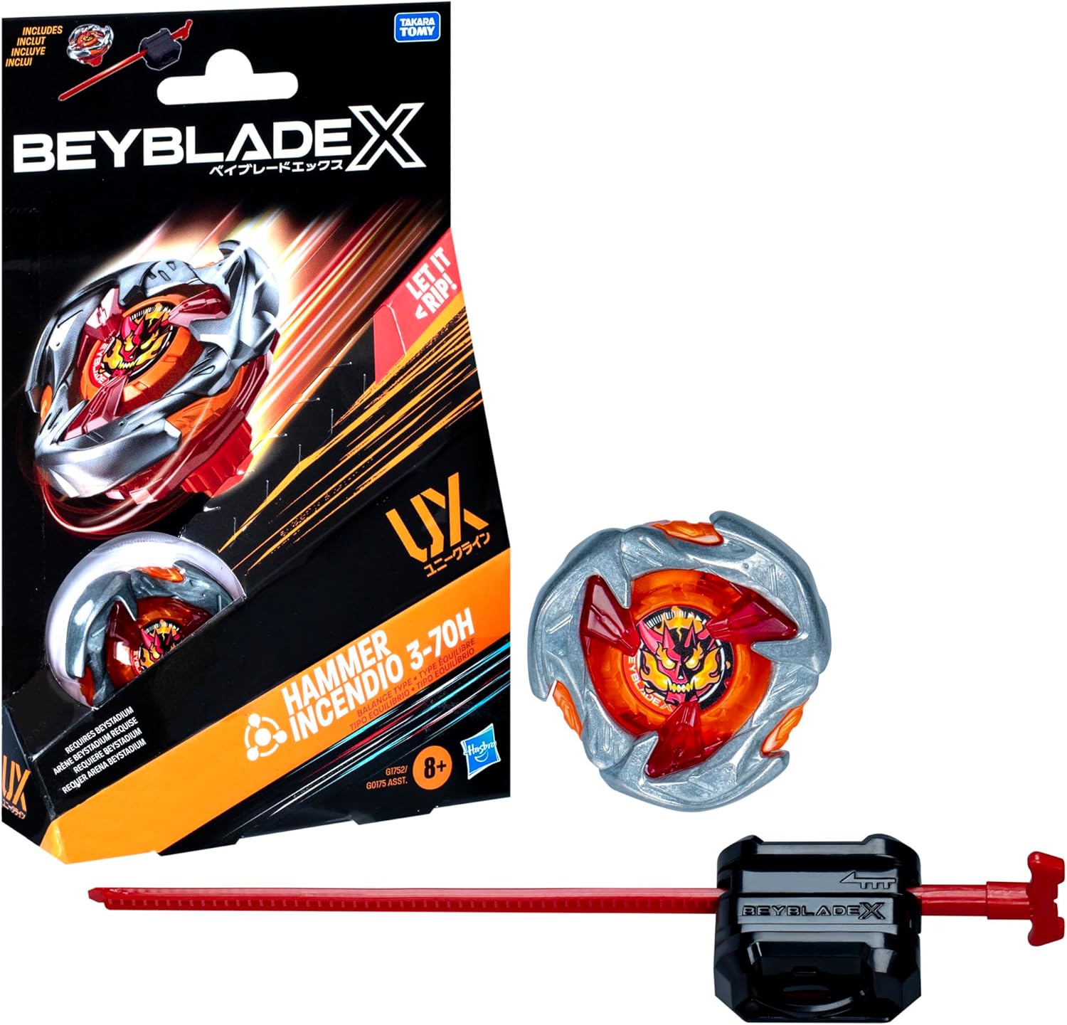 BEYBLADE X - Hammer Incendio 3-70H UX Starter Pack