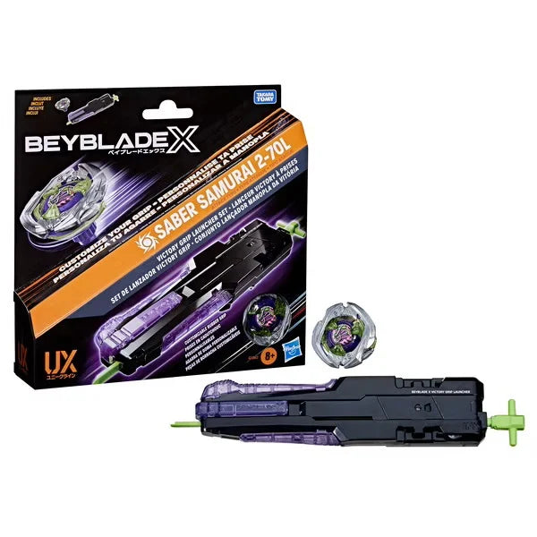 BEYBLADE X - Victory Grip Launcher Saber Samurai 2-70L