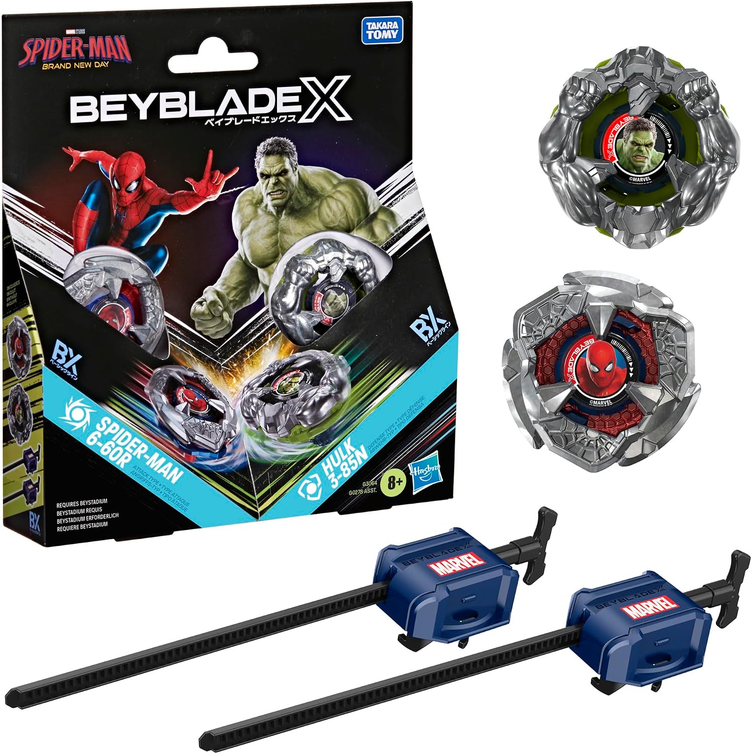 BEYBLADE X - Spider-Man 6-60R & Hulk 3-85N