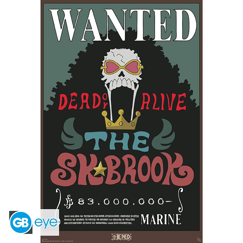 ONE PIECE - Wanted Brook - Poster 91x61cm