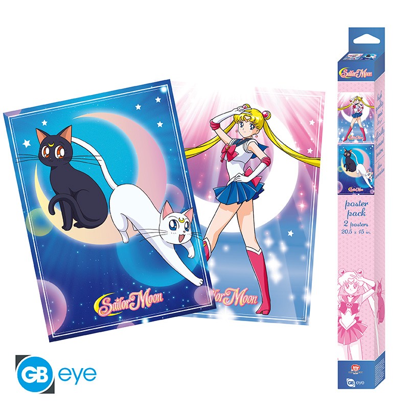 SAILOR MOON - Sailor Moon & Cats - Set 2 posters '52x38'