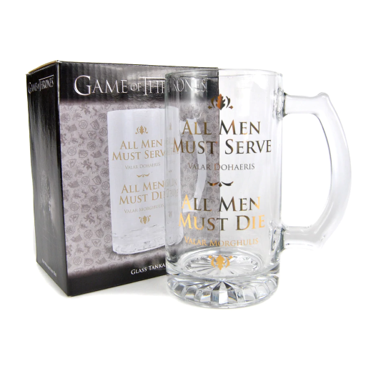 GAME OF THRONES - Glass Tankard - Belongs To The King
