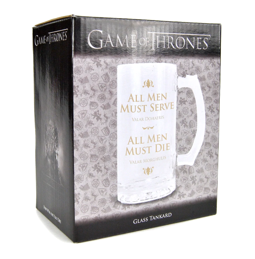GAME OF THRONES - Glass Tankard - Belongs To The King