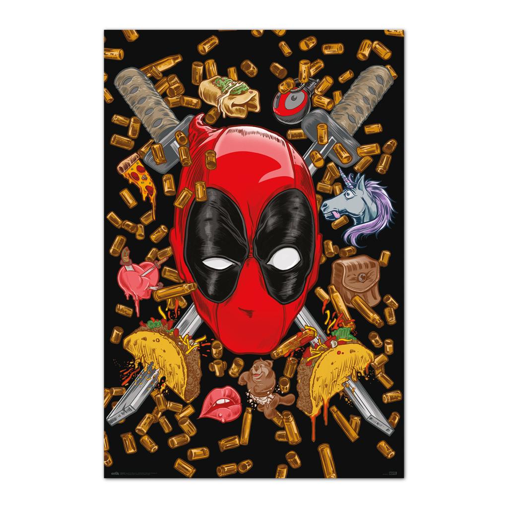 DEADPOOL - Bullets & Chimichangas - Poster 61 x 91cm