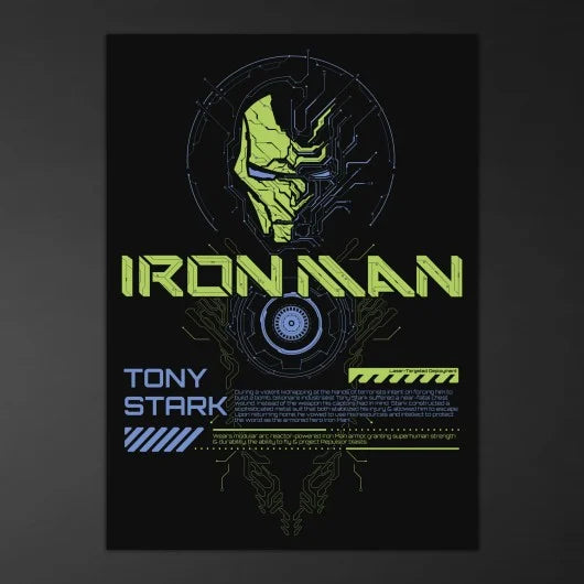 IRON MAN - Tony Stark - 'Gow in the Dark' Poster 50x70cm
