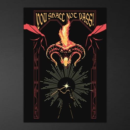 LORD OF THE RINGS - Balrog - 'Gow in the Dark' Poster 50x70cm