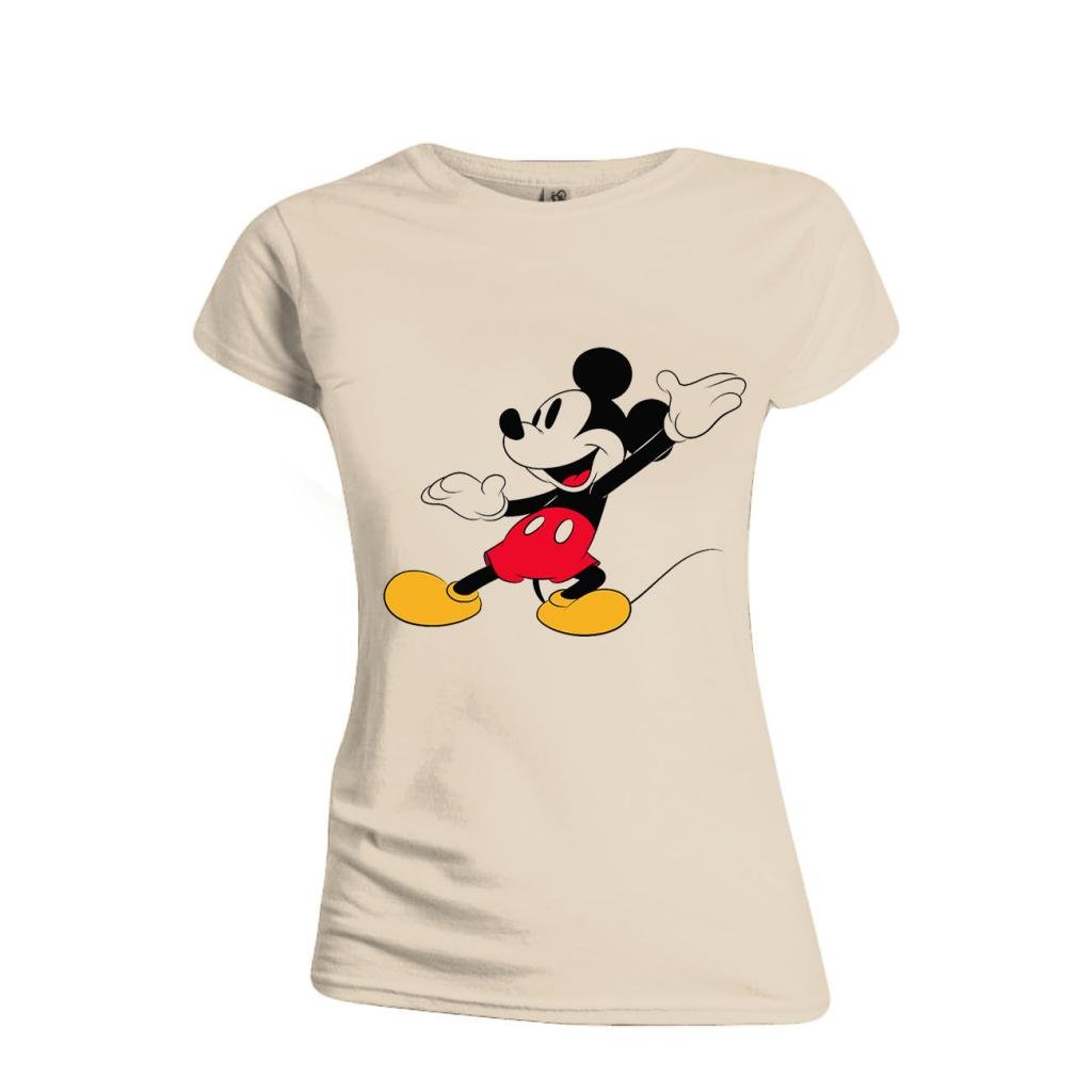 DISNEY - T-Shirt - Mickey Mouse Happy Face - GIRL (L)