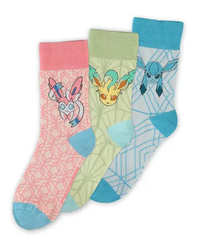 POKEMON - Eevee Evolution II - Pack of 3 pairs of socks (T35-38)