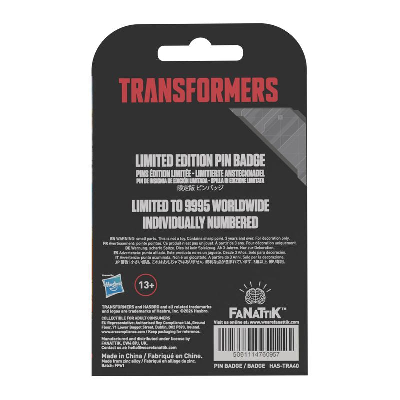TRANSFOMERS THE MOVIE - 40th Anniversary - Limited Edition Pin's