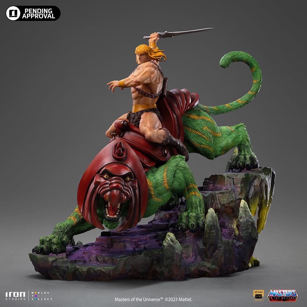 MOTU - Musclor & Tigre de Combat - Statuette Art Scale 1/10 31cm