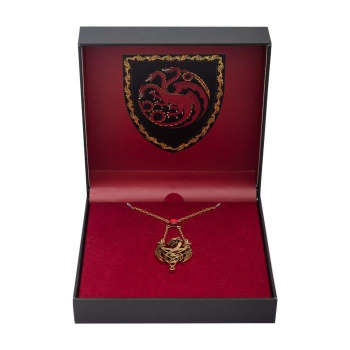 HOUSE OF THE DRAGONS - 3 Dragons - Pendant with Gem Necklace