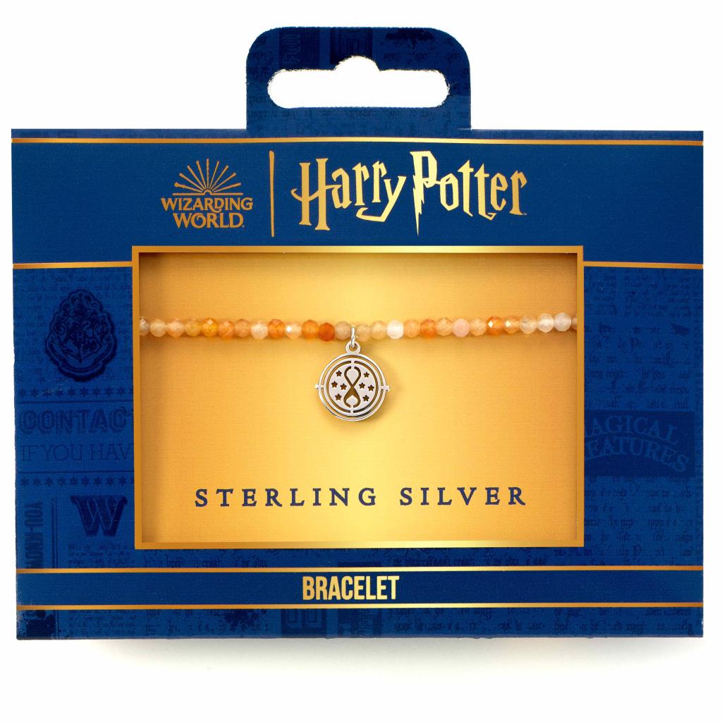 HARRY POTTER - Time Turner - Sterling Silver Charm & Pearls Bracelet