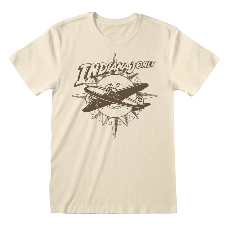 INDIANA JONES - Plane and Compass - Unisex T-Shirt (XL)