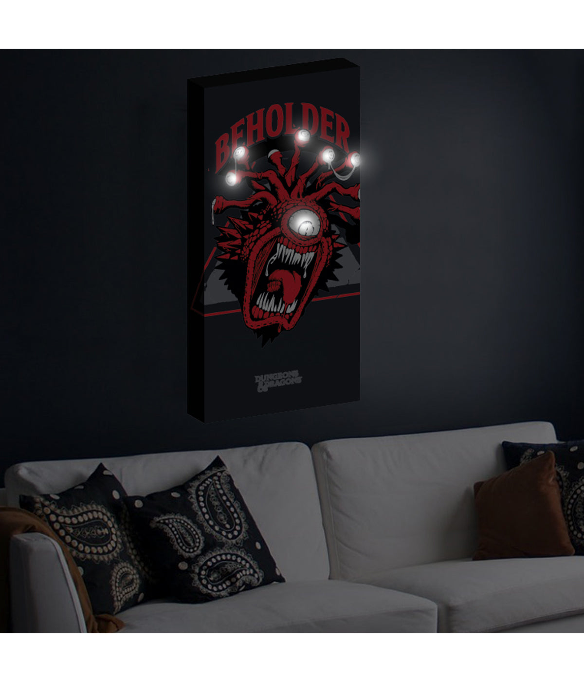 DUNGEONS & DRAGONS - Beholder - Canvas with 6 LED light 20X3X40cm