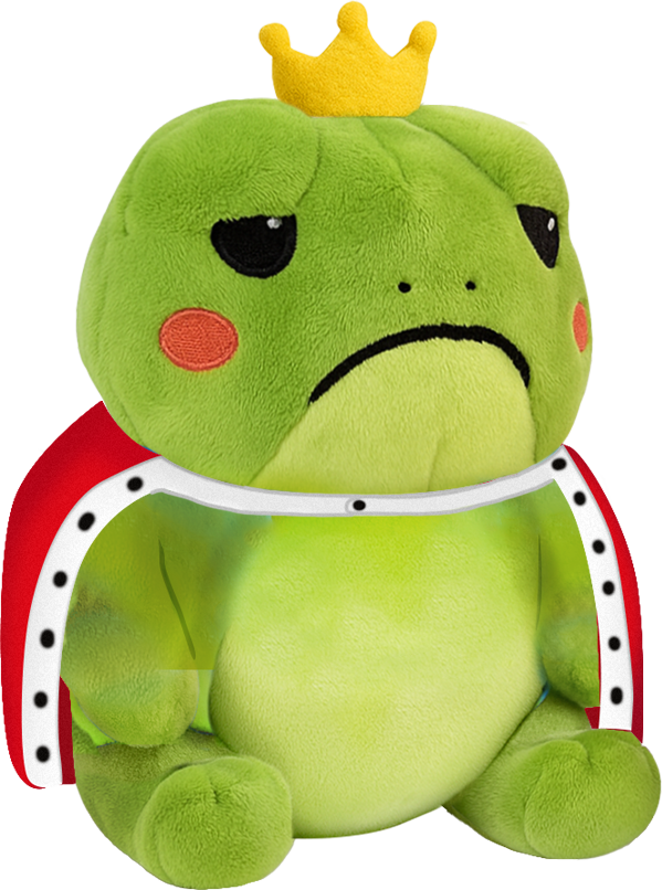 FROWNY FROGS - The frog king - Plush 25cm