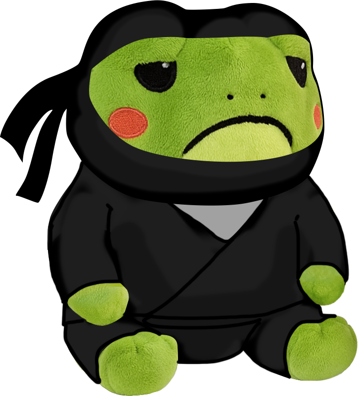 FROWNY FROGS - Ninja - Plush 25cm